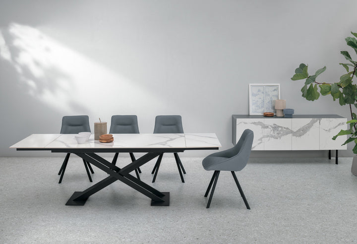 Target Point Dining Table Tolomeo 160 Gres Vetro — Extendable Rectangular — product view 2