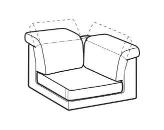 LeComfort Corner Sofa Element VANESSA – Lateral angular Left