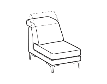 LeComfort Modular Sofa VANESSA – 2-seater lateral Left