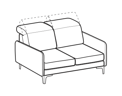 LeComfort Sofa VANESSA – 2-seater sofa