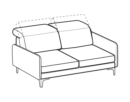LeComfort Sofa VANESSA – 2-seater sofa