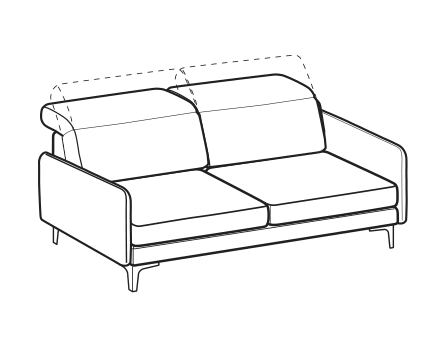 LeComfort Sofa VANESSA – 2-seater sofa