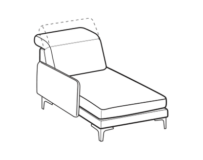 LeComfort Reversible Chaise Longue VANESSA – Reversible chaise longue mini Left