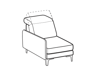 LeComfort Modular Sofa VANESSA – 2-seater lateral Left