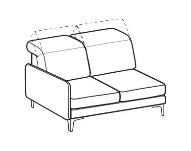 LeComfort Modular Sofa VANESSA – 2-seater lateral Left