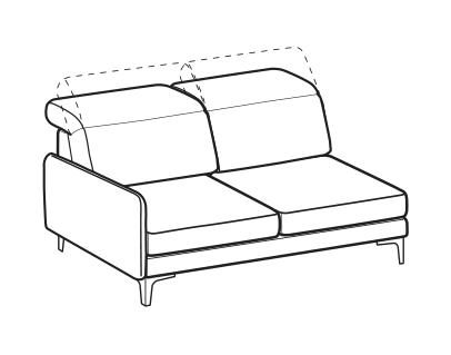LeComfort Modular Sofa VANESSA – 2-seater lateral Left