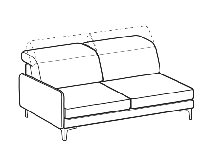 LeComfort Modular Sofa VANESSA – 2-seater lateral Left