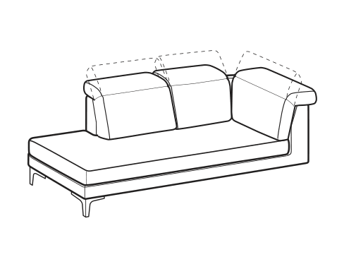LeComfort Corner Sofa Element VANESSA – Lateral angular Left