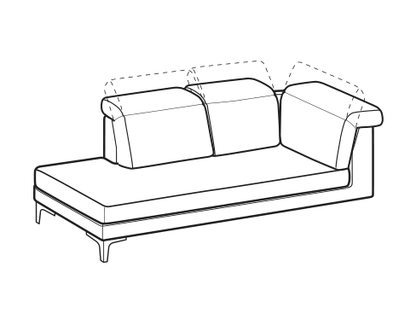 LeComfort Corner Sofa Element VANESSA – Lateral angular Left