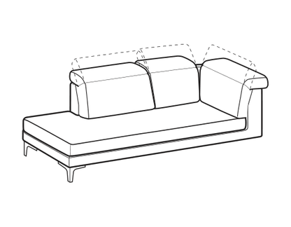 LeComfort Corner Sofa Element VANESSA – Lateral angular Left