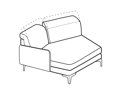 LeComfort Corner Sofa Element VANESSA – Lateral angular Left