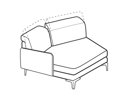LeComfort Corner Sofa Element VANESSA – Lateral angular Left