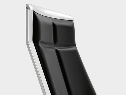 Viganò ADELE ADD3H executive chair — Azalea leather and polished aluminium configuration