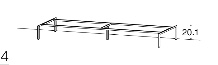 Zalf Lucky metal bases for storage units — official manufacturer technical illustration