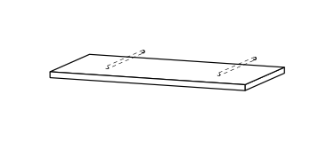 Zalf wall shelf with concealed supports — official manufacturer technical illustration
