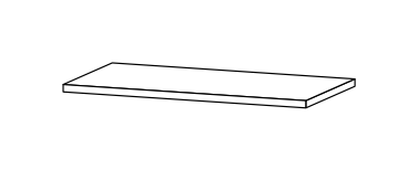 Zalf wall shelf without supports — official manufacturer technical illustration