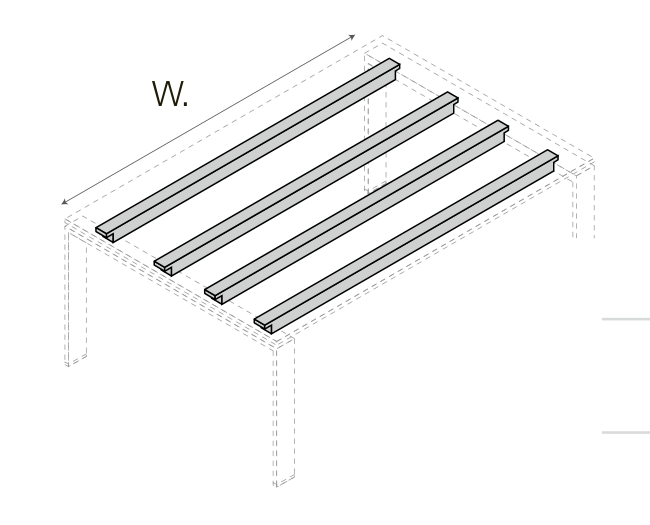 Zalf P01 meeting table crossbeam frame kit — official manufacturer technical illustration