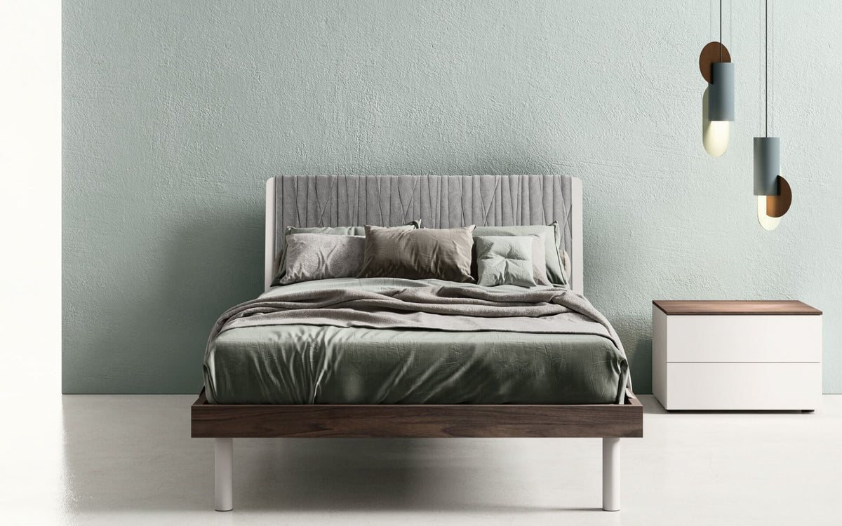 Zalf Tablet bed — manufacturer photograph with optional finishes and accessories