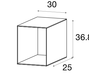 Zalf Linea metal wall unit — official manufacturer technical illustration