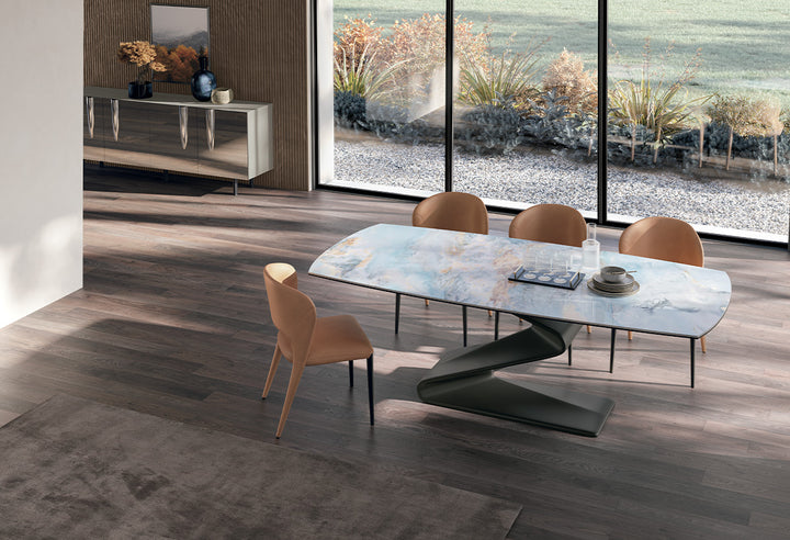 Target Point Dining Table Zed 200 — Fixed Barrel-shaped Wood — product view 2