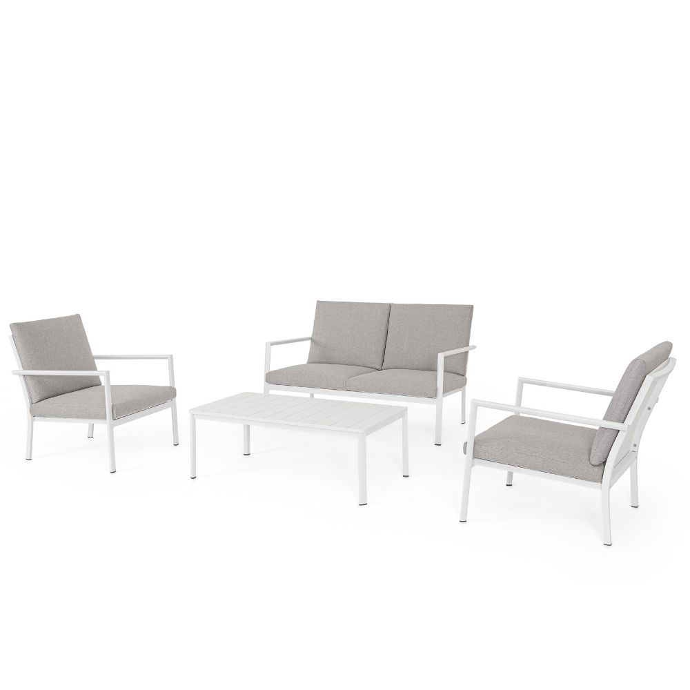 Outdoor furniture set KONNOR WHITE SET4