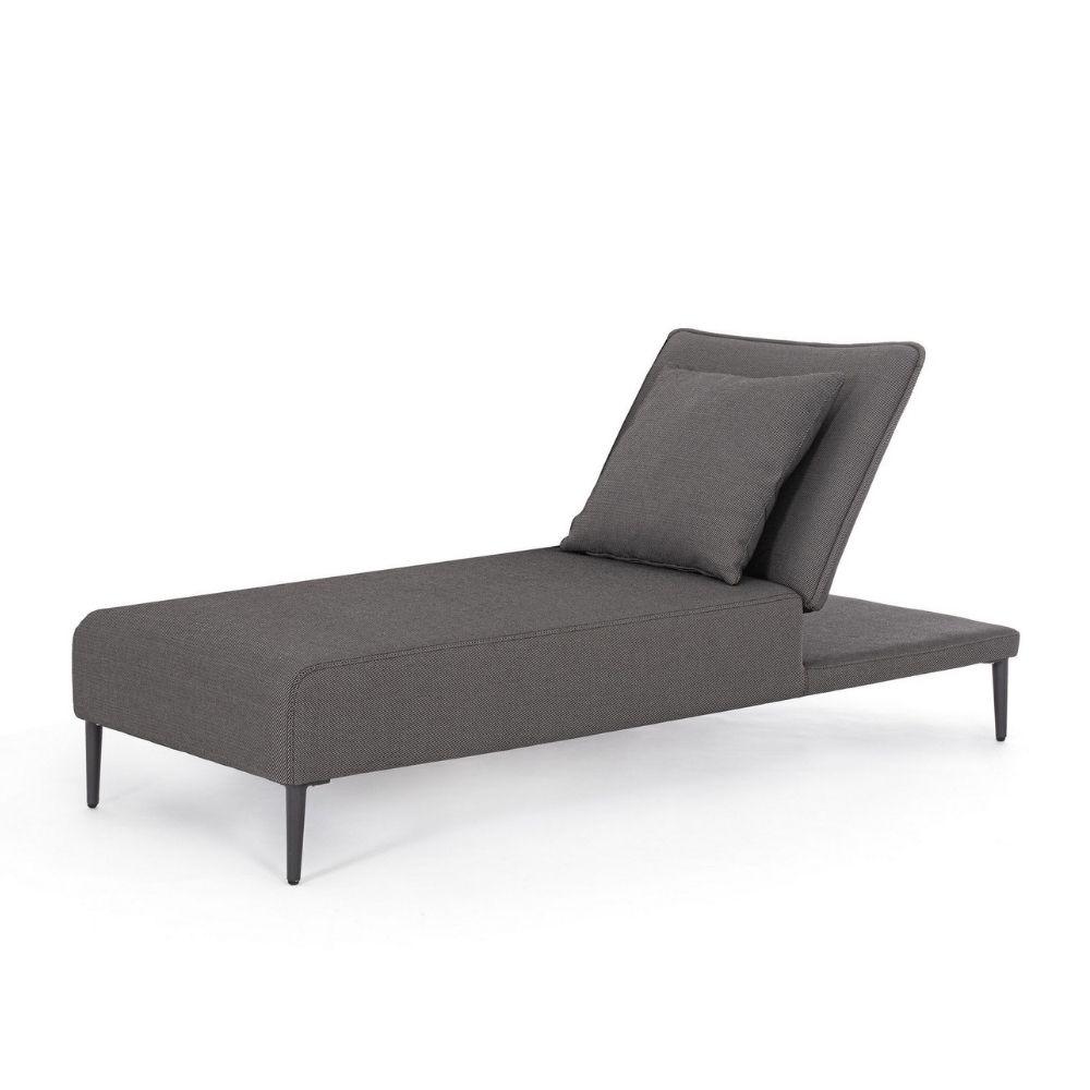 Outdoor chaise longue VIPER CHARCOAL