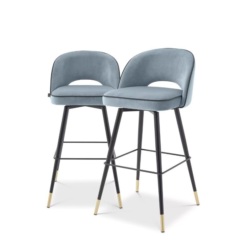 Eichholtz - Bar Stools Cliff Blue Set Of 2