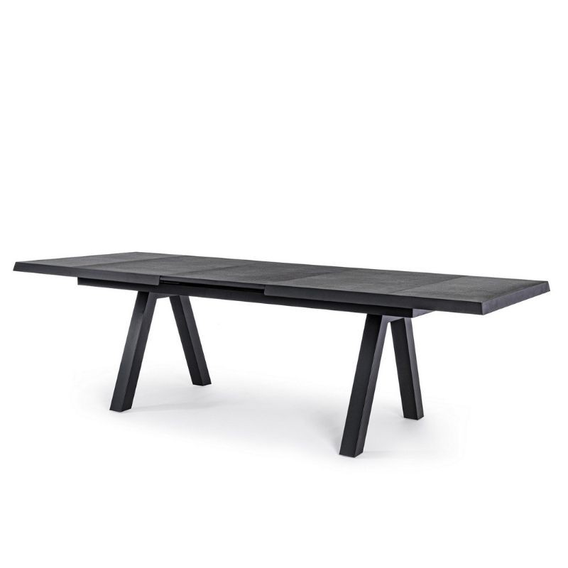 Bizzotto - Extendable Garden Table Krion Charcoal 205-265x103