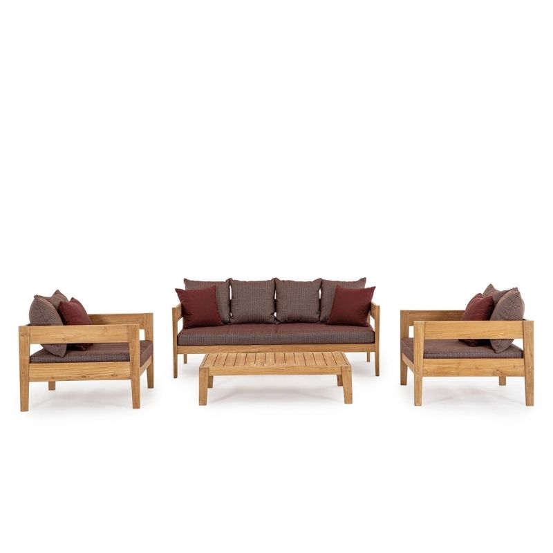 Bizzotto - Outdoor Furniture Set Kobo Wine